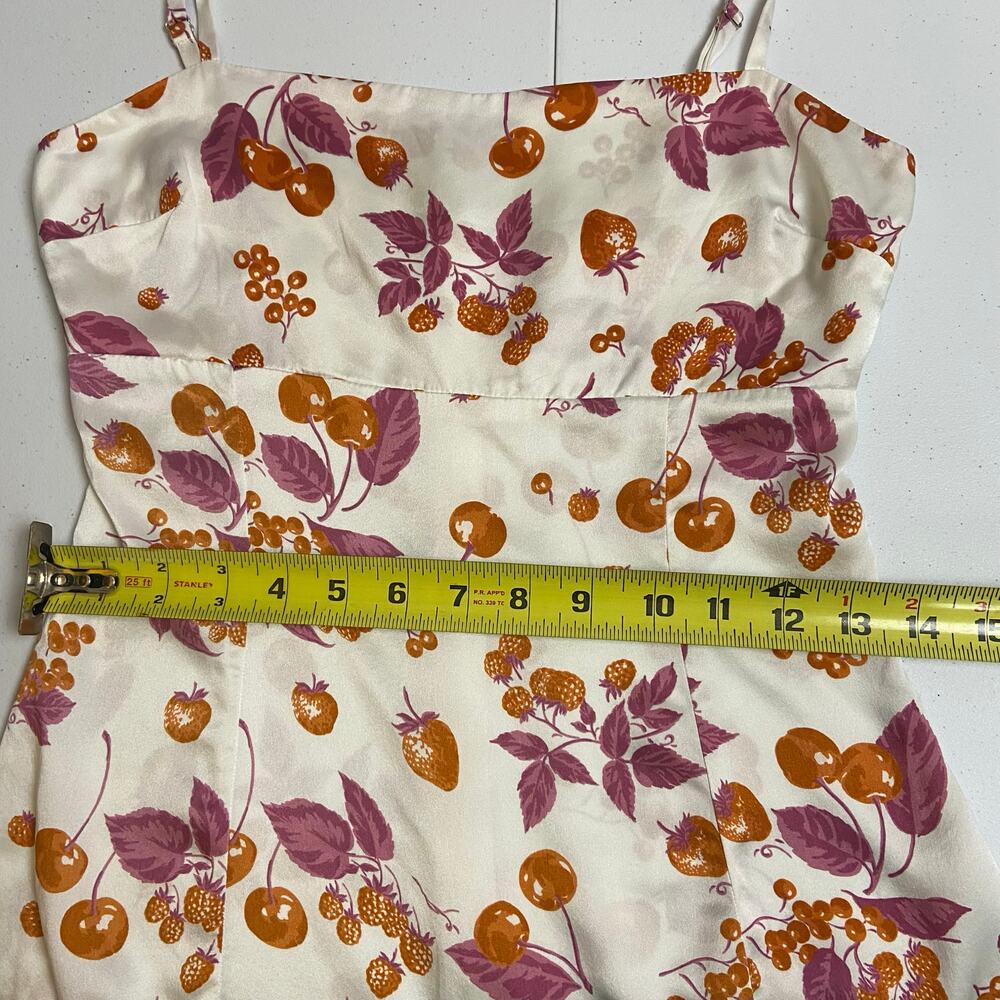 Reformation Jasmin Parfait Cherry 100% Silk Slip Mini Dress Size 0 - Picture 13 of 14